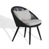 Sillas tejidas con cuerda para exteriores, Mesas y sillas de ocio, Sillas tejidas con cuerda de ratán moderno y simple para restaurantes de hotel, Mesas y sillas de café, Sillas para balcón
