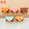 Novo Brinquedo Alimentício Sanduíche Colorido Simulado Acessórios de Resina Cola de Creme DIY Pequenos Enfeites Pingente Capa de Celular