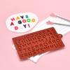 Pronta Entrega Atacado 26 Alfabeto Inglês Chocolate Bolo Cozido a Vapor Molde de Silicone DIY Molde de Bolo Cubo de Gelo Molde de Gelatina Sobremesa