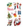 Novos Adesivos de Tatuagem de Natal Desenho Animado Crianças Papai Noel Rena Adesivos de Rosto Conjunto Exclusivo Transfronteiriço