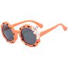 Gafas de Sol para Bebé con Protección Solar de Silicona Ultraligera Dibujadas, Gafas de Sol Infantiles con Montura Redonda de Oso Lindo Personalizadas 8-063