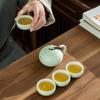 Dingyao Bolsa Portátil Juego de Té Kung Fu de Viaje Cerámica Tetera Xishi Juego de Una Tetera Dos Tazas Cuatro Tazas Regalo Creativo Personalizado