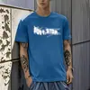 Camiseta de Manga Corta para Hombre Estilo Coreano Moderna Ajustada Cuello Redondo Verano Delgada Estampada Casual Camiseta Tops Talla Grande para Hombres