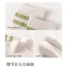 Meias Zhuji Femininas Primavera 7A Antibacterianas Meia Cano Médio Absorventes de Suor Respiráveis Femininas Listradas Duas Listras Casuais Modernas Meias DEY