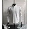 Moletom Henley de manga comprida estilo americano para outono, camada base, camisa polo pesada, camiseta de manga comprida para homens