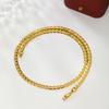 Xuping Nova Moda Liga Galvanizada Cor Dourada 24K Fivela Japonesa Colar Simples Corrente da Clavícula Joias Personalizadas Atacado