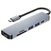 Extensor 8 en 1 Tipo-C a HDMI tarjeta de red convertidor tipo-C hub USB multifuncional estación de acoplamiento