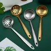 Acero Inoxidable 304 Escurridor de Sopa con Mango Largo Cuchara para Olla Caliente Utensilios de Cocina Domésticos Cuchara Grande para Sopa Cuchara para Sopa Herramientas de Cocina de Dos Piezas