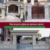 Portão de Pedra Villa de Mármore Porta de Porta Pilar de Pedra Sólida Granito Pilar Romano Comunidade Europeia Portaria Pilar Quadrado