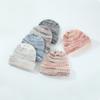 Gorro de Punto de Lana para Mujer en Invierno, Estilo Europeo y Americano, Versátil y Cálido, Gorro de Punto Multicolor con Puño y Protección para las Orejas para Otoño e Invierno, Gorro para Clima Frío