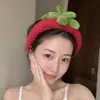 Faixa de cabelo fofa e criativa com rosto engraçado para lavar o rosto coreana, faixa de cabelo de cenoura e peixe salgado de celebridade da internet, faixa de cabelo estilo TikTok para mulheres
