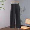 Pantalones anchos casuales, artísticos y sencillos personalizados, nuevos pantalones rectos ajustados versátiles para el otoño de 2026