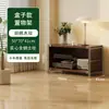 Armário de revistas com porta basculante estilo tronco de árvore Estante estilo japonês Estante com prateleiras Armário com gavetas Armário lateral para sala de estar Armário de armazenamento para entrada Armário de armazenamento nórdico