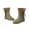 Tallas 34-48 Botas de Mujer para Otoño e Invierno Amazon Estilo Europeo y Americano Punta Redonda Marrón Transfronterizas Tallas Extra Grandes Zapatos de Mujer con Suelas de Goma Suaves