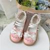 Sapatos Originais Fofos de Dedão Grande Sapatilhas Lolita Laço de Renda Sapatos de Uniforme Jk Sapatos Lolita Soft Girl Sapatos de Couro Pequenos para Mulheres