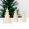 Corte láser transfronterizo adornos de decoración navideña de madera DIY árbol de Navidad tridimensional para el hogar mesa de comedor árbol de Navidad al por mayor