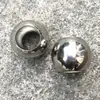 Acero Inoxidable 304 Doble Agujero Bola de Acero Bola Perforada Flor de Puerta Accesorios Decoración Bola Hueca Bola Doble Perforada Pasante