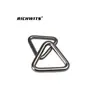 Fivela Triangular de Aço Inoxidável 304 Argola D Argola Semicircular Fivela de Conexão Argola Sólida de Aço Fivela Triangular Argola de Triângulo Trava Fivela de Argola D