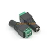 Adaptador de Terminal Verde Macho Hembra DC5.5*2.5MM Diámetro Interior 2.5 a Conector Positivo y Negativo sin Soldadura