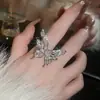 Elegante Anillo de Esmalte para Mujer, Diseño de Nicho Estilo Ins, Anillo Ajustable de Punta Abierta con Patrón para Dedo Índice, Anillo de Dedo del Pie, Directo de Fábrica