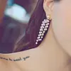 Pendientes Largos Tipo Super Hada con Borlas de Perlas de Dongdaemun, Elegantes y de Moda, Aretes Simples y Únicos, Accesorios de Nicho de Lujo Ligero