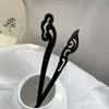 Grampo de Cabelo Antigo de Madeira, Grampo Liso, Grampo Simples para o Dia a Dia, Grampo Chinês para Cheongsam, Acessórios Modernos para Penteado da Dinastia Han