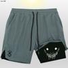 Shorts de fitness de doble capa Ghostface entrenamiento de culturismo deportes para hombre dos en dos estampado de animación 2D playa al aire libre secado rápido