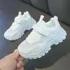 Tenis blancos para niña, zapatillas deportivas blancas para niño, nueva colección de otoño, tenis de malla transpirable, zapatos escolares de rendimiento para niño