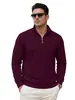 Moletom Casual com Zíper Metálico, Gola Alta, Manga Longa, Jacquard Diamante Texturizado, Meio Zíper, Primavera e Outono, Masculino, AliExpress Transfronteiriço