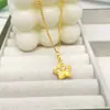 Colgante de Oro Martillado Estrella de Arena Dorada de Gold Store para Mujer, Alta Retención de Color, Nuevo Collar de Meteorito Estrella de Cinco Puntas Deseosa Incrustado con Diamantes
