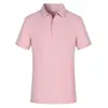 Camisa Polo de Verão com Gola Lapela em Porcelana de Gelo Dupla Face, Manga Curta, com Logo Impresso, Camiseta para Uniforme Corporativo, Camisa Polo Personalizada
