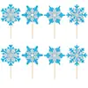Conjunto de Decoração para Festa de Aniversário Temática Gelo e Neve Transfronteiriça para Crianças, Castelo de Inverno Floco de Neve Banner Cenário Adereços para Fotos