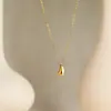 Collar Colgante Gota de Agua Nuevo Producto Transfronterizo Europeo y Americano AliExpress Acero Inoxidable Dorado Natural Versátil Estilo Fresco