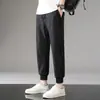 Calça Masculina de Seda Gelo Comprimento no Tornozelo Verão Elástica Secagem Rápida Esportiva Casual Calça para Dedo do Pé Chegada Nova de Verão Calça Elástica em Quatro Lados de Nylon