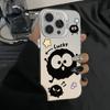 Bola de Carbón de la Suerte para Funda de Teléfono Apple 15PROMAX iPhone14 Dibujos Animados 13 a la Moda 12 Protección Total 11