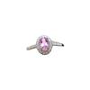 Anillo Popular de Zafiro Rosa Natural al por Mayor de Fábrica Plata S925 Incrustado Piedra Principal 3*5 Joyería de Lujo Venta Directa de Fábrica