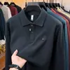 Camisa Polo de Seda para Hombre Casual de Negocios Holgada con Camiseta de Manga Larga de Lana Ropa para Hombres de Mediana Edad y Mayores Capa Base