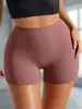 Calça de Segurança Feminina Leggings Europeia e Americana Transfronteiriça Sem Costura Anti-Exposição Não Enrola no Entrepernas Sensação Nua Pode Ser Usada por Fora Venda por Atacado de Comércio Exterior