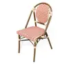 Mesa y Silla de Exterior de Fábrica Combinación Metal Mimbre Retro Silla de Comedor Francesa Interior y Exterior B&B Balcón Patio Silla Individual