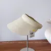 Recomendado por blogueira ~ Chapéu de Palha de Verão Feminino Coreano Chapéu de Sol para Proteção Solar Chapéu de Palha para Férias na Praia Chapéu de Sol