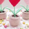 Transfronteiriço Acabado Mini Amor Tecido à Mão Pequeno Vasinho Flores Simuladas de Lã Ornamentos Criativos para Mesa Presentes Atacado