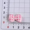 Gravata Borboleta Xadrez Colorida Desenho Animado Fofo Artesanal DIY Joias Cola Creme Resina Pequenos Acessórios Furo Fivela de Sapato Material