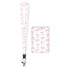 Lanyard de Poliéster para Comércio Exterior Mais Vendido Acessório de Celular Feminino Laço Destacável Porta-Cartão de Crachá Vertical UV em Estoque