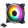 Ventilador de chassi de led colorido arco-íris 12cm grande ventilador de resfriamento de 4 pinos 12025 ventilador rgb de computador ultrassilencioso
