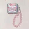 Adequado para fone de ouvido i5 sem fio com pingente de flor cartoon DIY, pulseira de capa macia Bluetooth