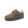 Zapatos de piel de oveja suaves, cerosos, cómodos y cálidos, de una sola pieza, 2024 Invierno, suela plana, velcro, gamuza de vaca, con fideos gruesos de pelo, para mujer