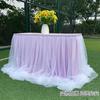 El Propietario de la Tienda Recomienda Decoraciones para Mesa de Postres y Mesa de Firma, Faldones de Mesa para Fiestas de Cumpleaños, y Faldones de Mesa de Gasa Abullonada para Bodas