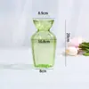Vaso Simples com Boca Ondulada e Listras Verticais, Vaso de Vidro para Flores Frescas, Arranjo de Flores, Decoração Hidropônica de Mesa, Disponível para Atacado