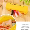 Huijiu molde atual atacado estojo de papelaria com zíper de silicone estojo de lápis com zíper de silicone bolsa de cosméticos com zíper promoção