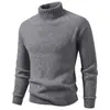 Suéter de cuello alto de invierno para hombre transfronterizo, una capa base cálida casual, moderna y versátil para hombres jóvenes
